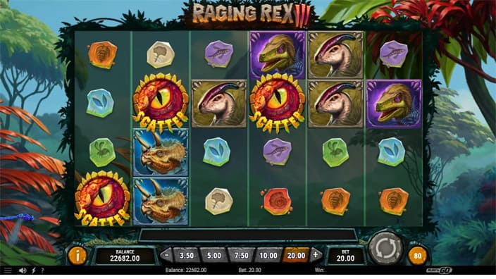 Raging Rex 3 slot free spins