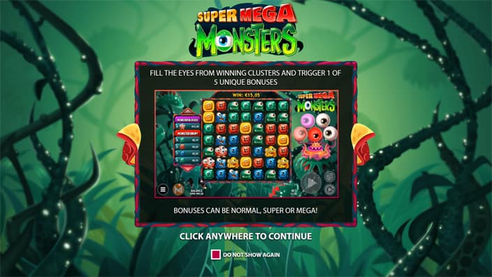 Super Mega Monsters slot features