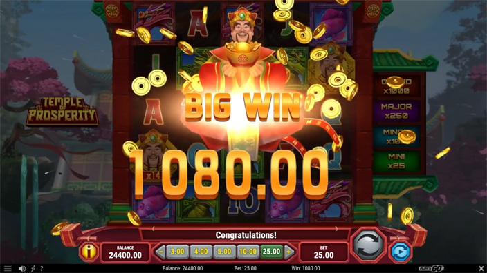 Temple of Prosperity slot big win