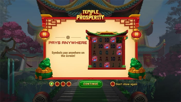 Temple of Prosperity slot features