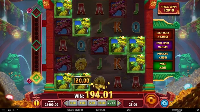 Temple of Prosperity slot pays anywhere feature