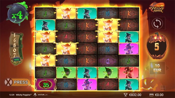 WitchyPoppins slot feature additive multiplier