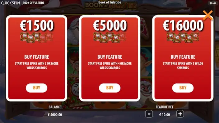 Book of Yuletide slot bonus buy