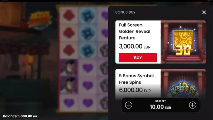 Boss Bear slot bonus buy