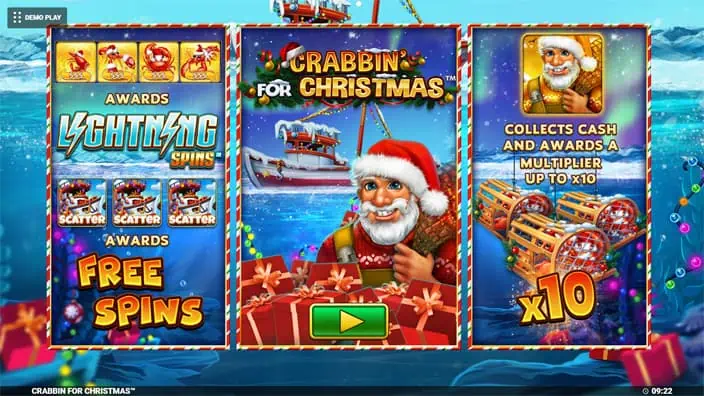 Crabbin for Christmas slot features