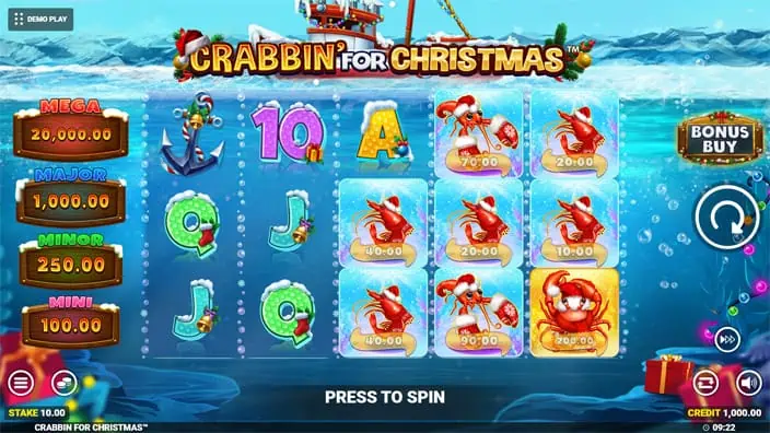 Crabbin for Christmas slot