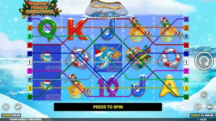 Fishin Frenzy Christmas slot 1