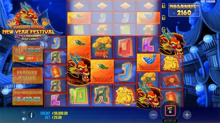 Floating Dragon New Year Festival Ultra Megaways Hold And Spin slot free spins