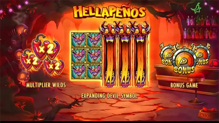 Hellapenos slot features