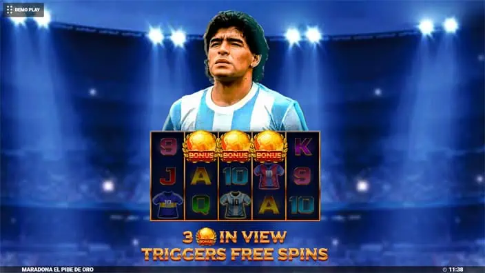 Maradona El Pibe Oro slot features