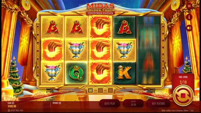 Midas Golden Touch Christmas Edition slot feature wild symbol