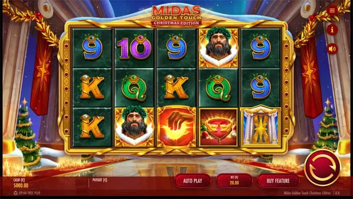 Midas Golden Touch Christmas Edition (Thunderkick) Slot Review & Demo