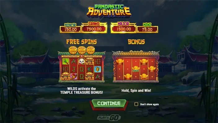 Pandastic Adventure slot features