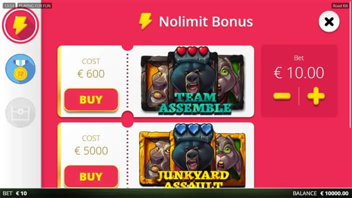 Roadkill slot bonus buy