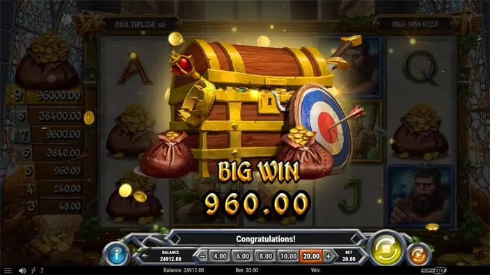 Sherwood Gold slot big win