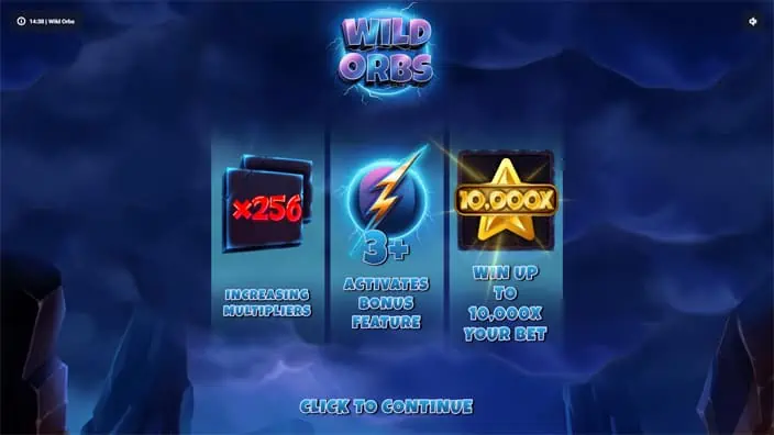 Wild Orbs slot features