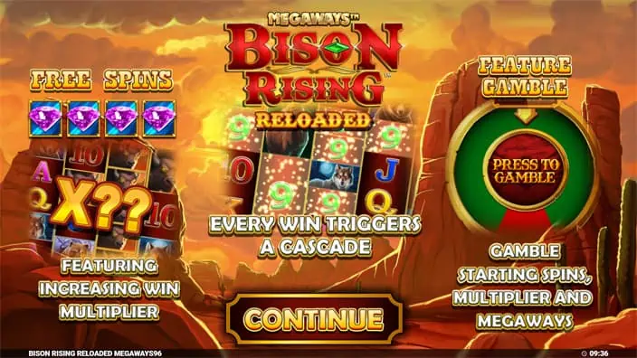 Bison Rising Megaways Reloaded slot features