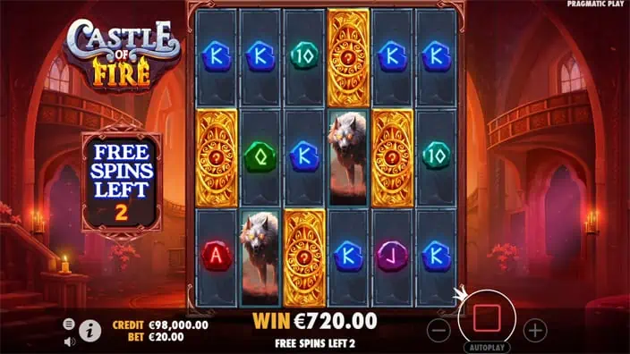 Castle of Fire slot feature mystery symbol