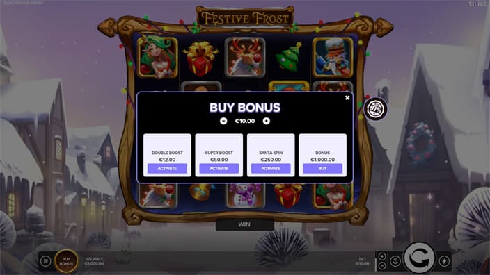 Festive Frost slot bonus buy