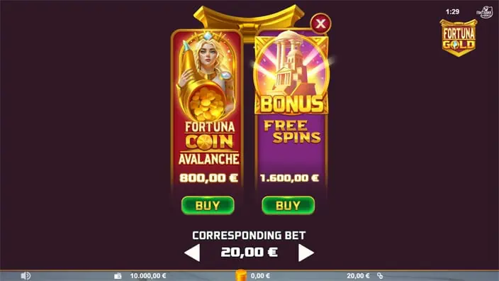 Fortuna Gold slot bonus buy