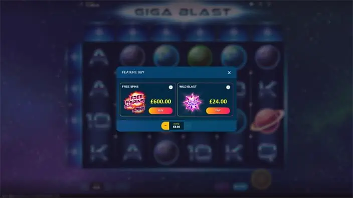 Giga Blast slot bonus buy