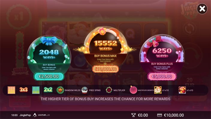 JinglePop slot bonus buy