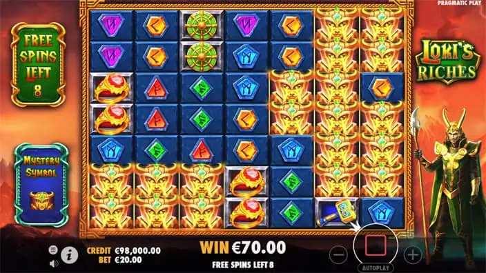 Lokis Riches slot feature mystery symbol