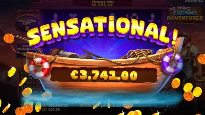 Mr Tains Fishing Adventures slot big win