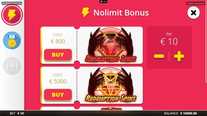 Devils Crossroad slot bonus buy