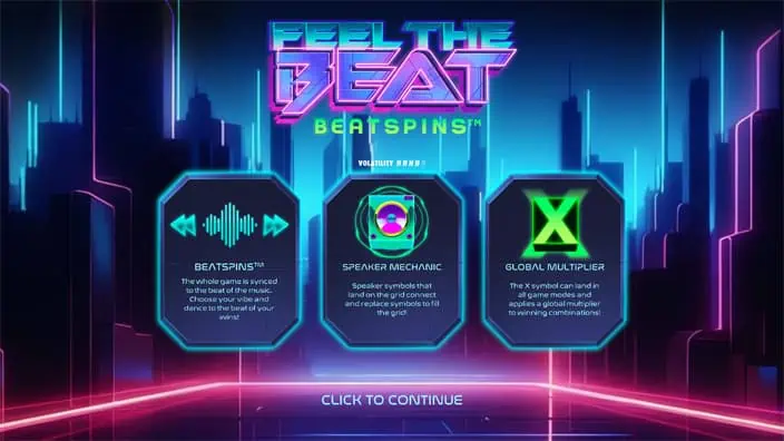 Feel the Beat slot features