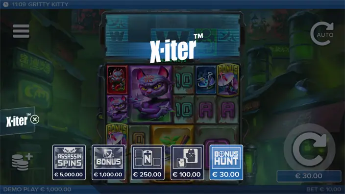 Gritty Kitty of Nitropolis slot bonus buy