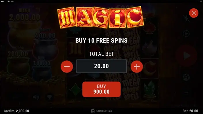 Mega Magic Spell slot bonus buy