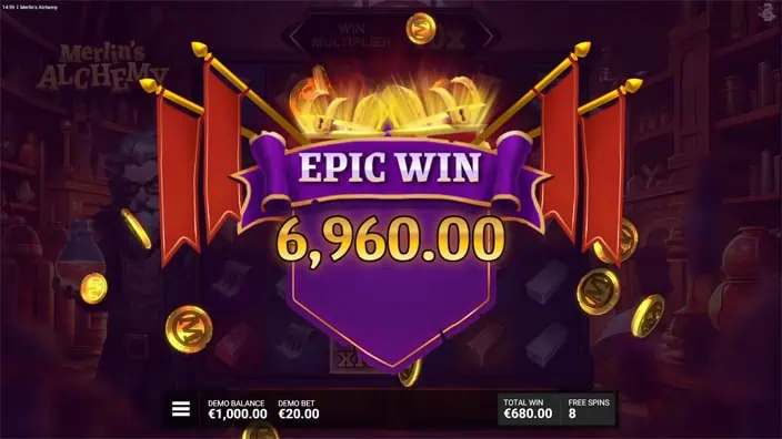 Merlins Alchemy slot big win 1