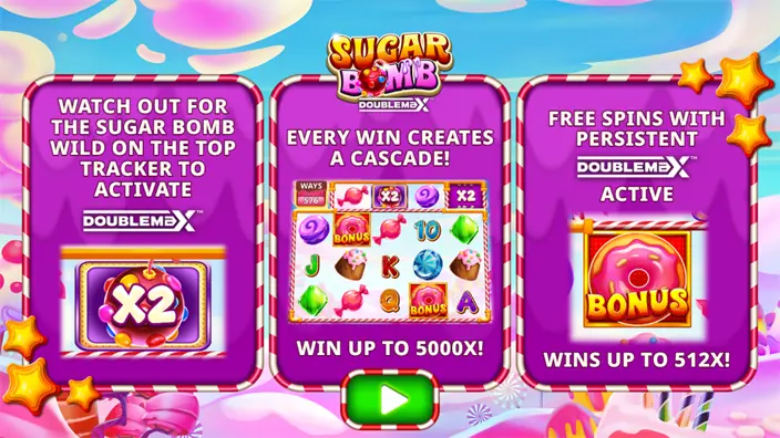 Sugar Bomb DoubleMax slot features
