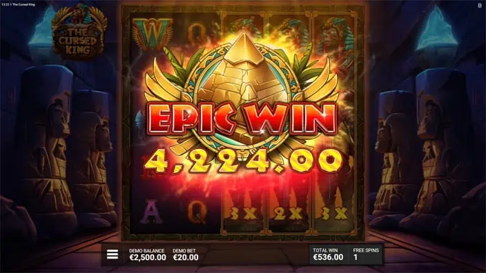 The Cursed King slot big win