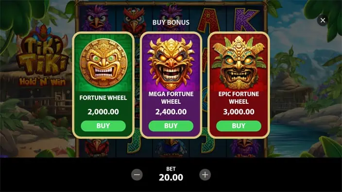 Tiki Tiki Hold n Win slot bonus buy