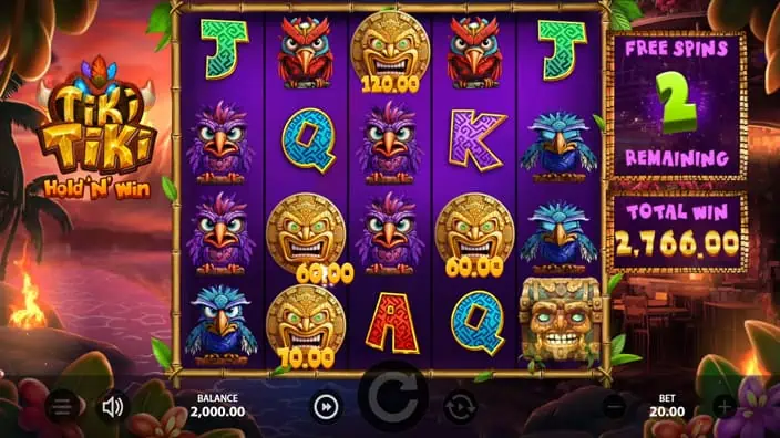 Tiki Tiki Hold n Win slot feature collector