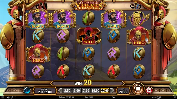 Undefeated Xerxes slot free spins