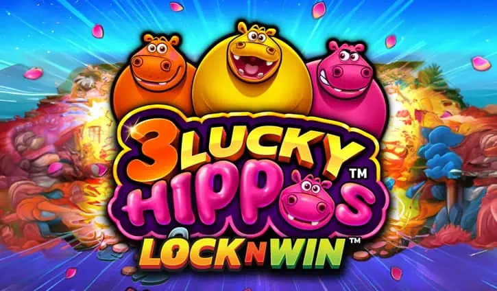 3 Lucky Hippos slot cover image