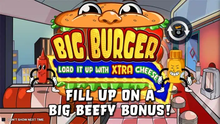Big Burger Load it up with Xtra Cheese slot features