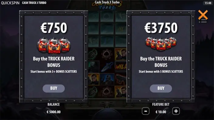 Cash Truck 3 Turbo slot bonus buy