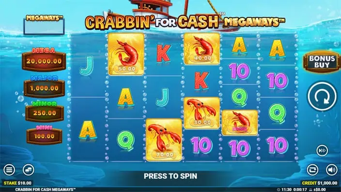 Crabbin for Cash Megaways slot