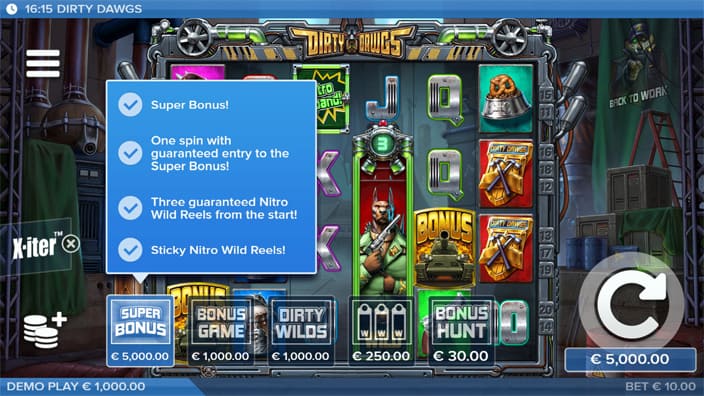 Dirty Dawgs of Nitropolis slot bonus buy