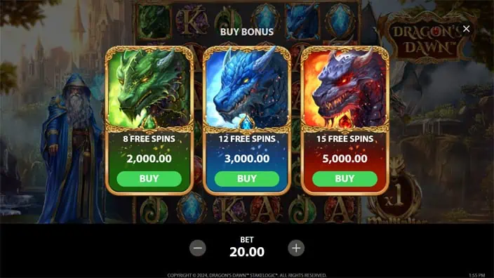 Dragons Dawn slot bonus buy