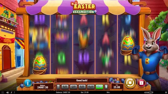 Easter Eggspedition slot feature rabbit