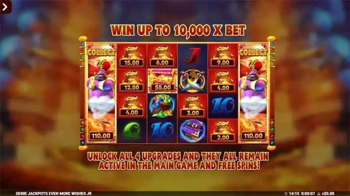 Genie Jackpots Even More Wishes slot features