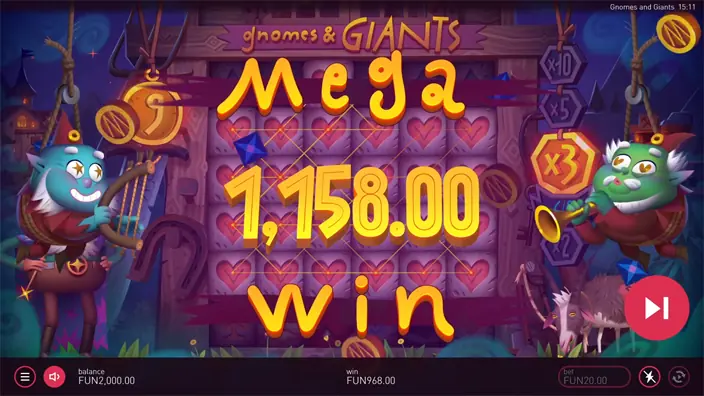 Gnomes Giants slot big win