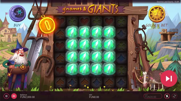 Gnomes Giants slot free spins