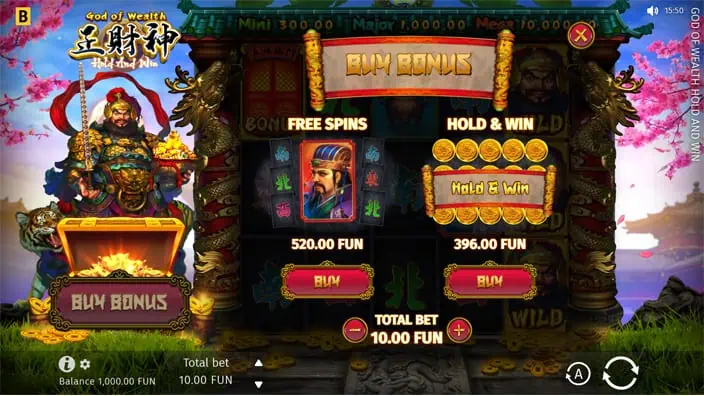 God of Wealth Hold and Win slot bonus buy