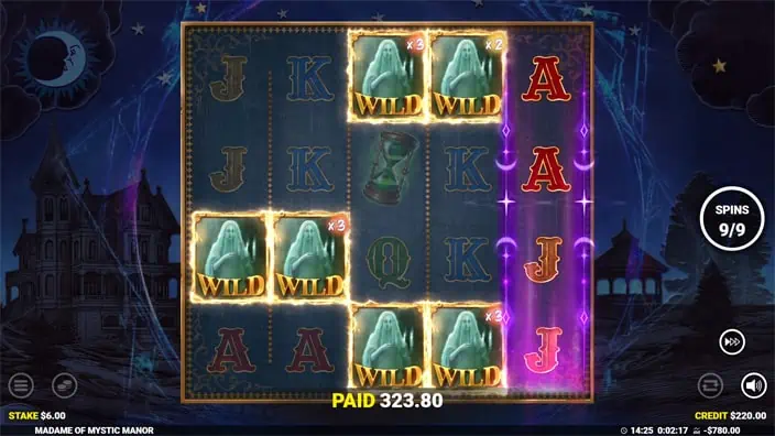 Madame of Mystic Manor slot feature wilds
